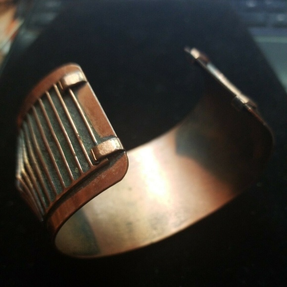 Vintage Renoir Copper WIRE Cuff Bracelet "Shadows" - Picture 4 of 4